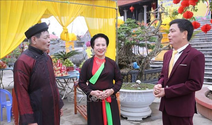 Hát Đúm là một loại hình nghệ thuật dân gian độc đáo, gắn bó với người dân Thủy Nguyên (Hải Phòng) từ bao đời nay. Ảnh: Minh Thu/TTXVN