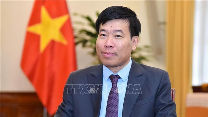 Ủy viên Trung ương Đảng, Phó Bí thư Thường trực Đảng ủy, Thứ trưởng Bộ Ngoại giao Nguyễn Mạnh Cường. Ảnh: TTXVN phát