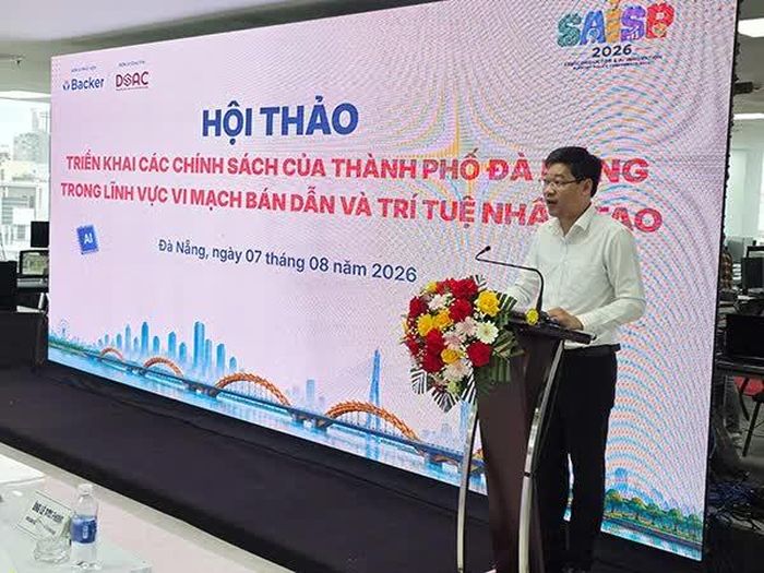 Phó Giám đốc Sở Khoa học & Công nghệĐà Nẵng Lê Sơn Phong phát biểu khai mạc hội thảo.
