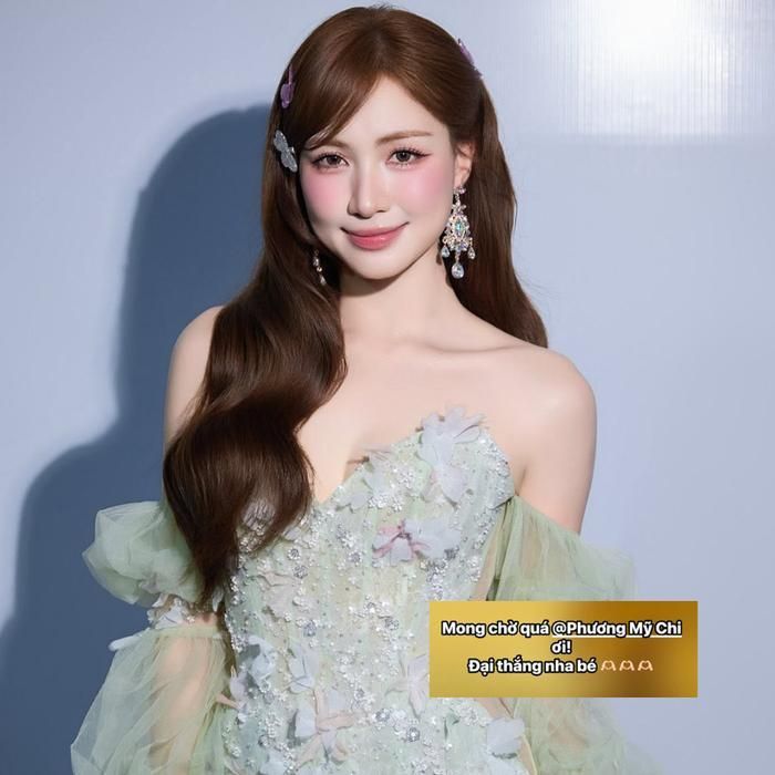 Hòa Minzy bày tỏ sự chờ đợi với sản phẩm mới của Phương Mỹ Chi. Ảnh: FBNV