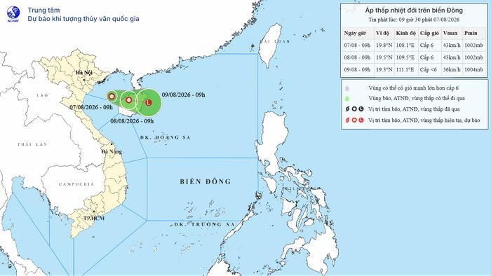 Ảnh: Trung tâm Dự báo Khí tượng Thủy văn Quốc gia