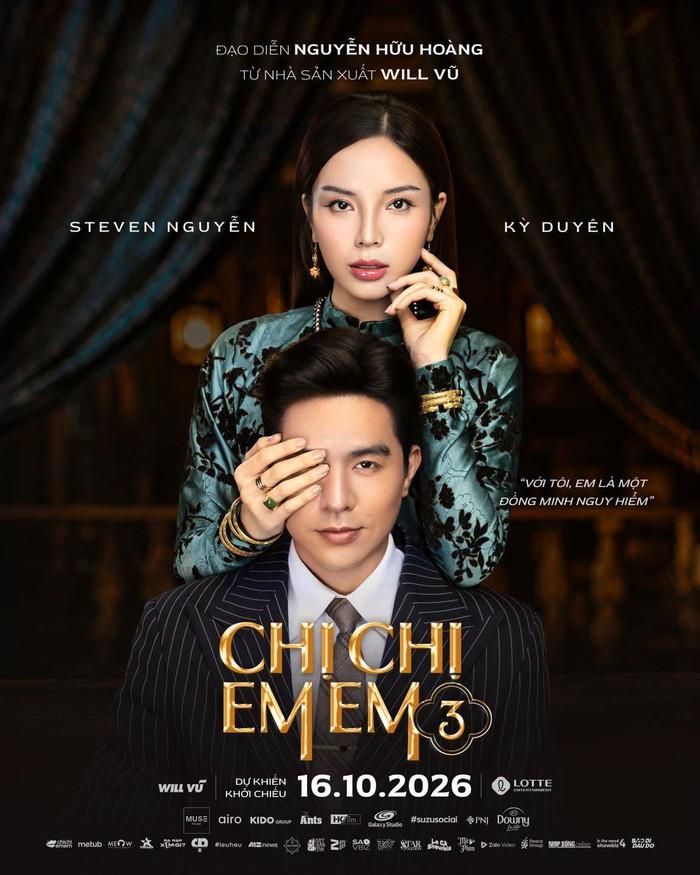 Kỳ Duyên và Steven Nguyễn trong Chị Chị Em Em 3.