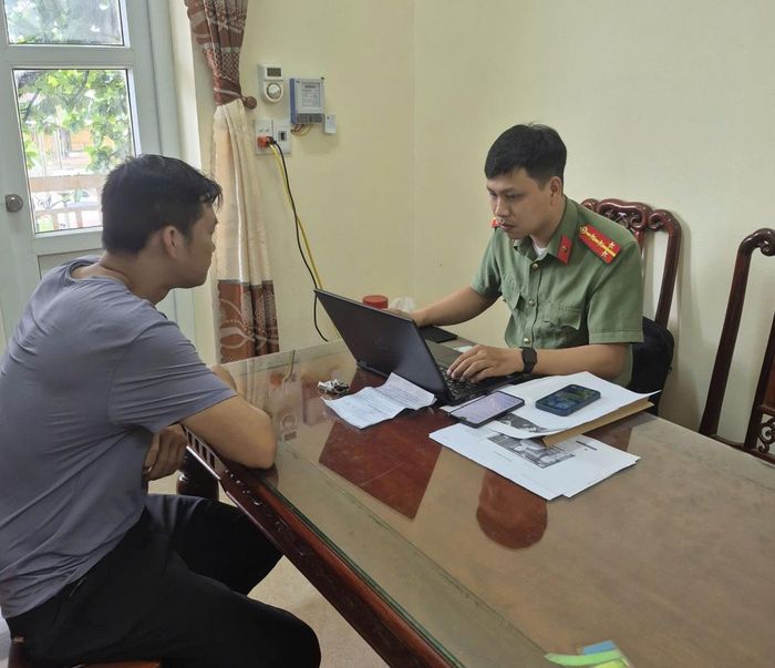 Một trường hợp bị Công an mời làm việc vì bình luận sai sự thật trên mạng. Ảnh: Công an Ninh Bình