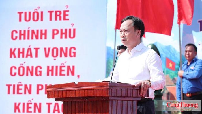 Đồng chí Lại Xuân Lâm, Phó Bí thư Đảng ủy Chính phủ phát biểu tại chương trình.