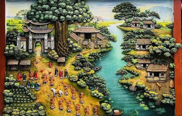 Tác phẩm “Vinh quy bái tổ” của Dương Quang Đồng.