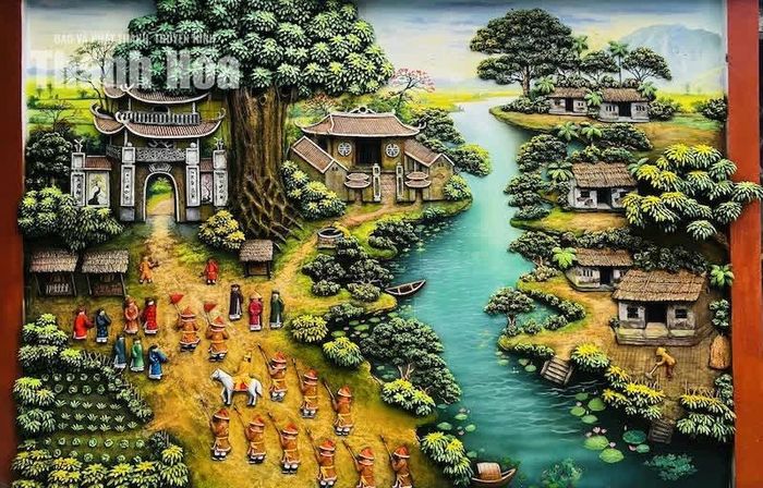 Tác phẩm “Vinh quy bái tổ” của Dương Quang Đồng.