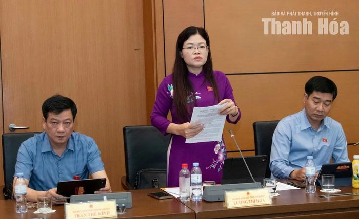 Đại biểu Lương Thị Hoa, Phó Trưởng Đoàn ĐBQH tỉnh Thanh Hóa. Ảnh: Lâm Hiển