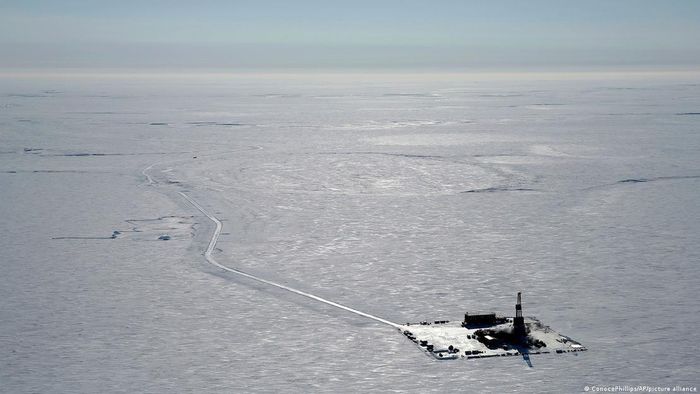Khu vực khoan thăm dò thuộc dự án dầu Willow trên sườn Bắc bang Alaska (Mỹ). Ảnh: ConocoPhillips/AP/picture alliance