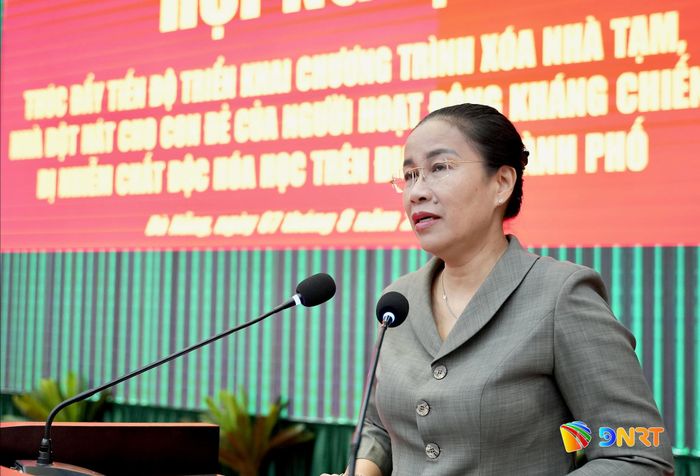 Phó Chủ tịch UBND thành phố Nguyễn Thị Anh Thi phát biểu tại hội nghị. Ảnh: T.CÔNG