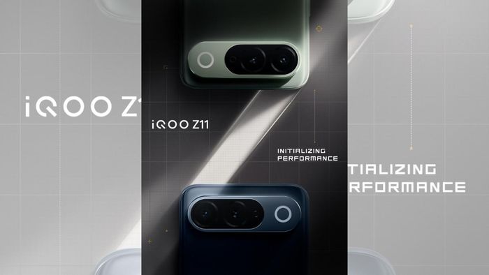 iQOO Z11 sở hữu cụm camera kép xếp trong mô-đun hình viên thuốc nằm ngang.