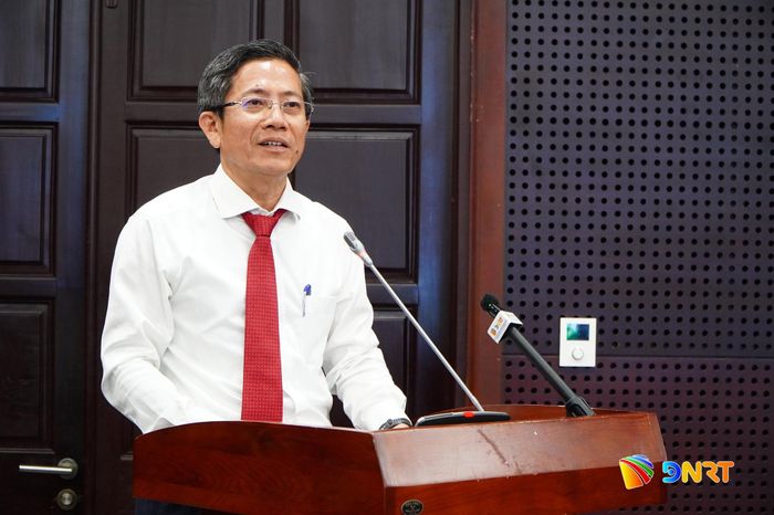Phó Chủ tịch UBND thành phố Trần Nam Hưng phát biểu kết luận hội nghị. Ảnh: VINH ANH