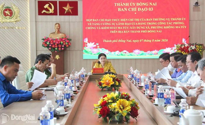 Các thành viên Ban Chỉ đạo 03 tham dự cuộc họp. Ảnh: Trần Danh