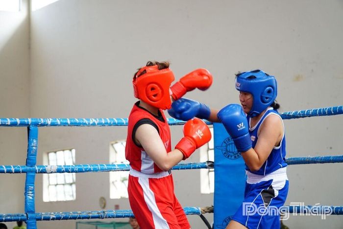 Các vận động viên thi đấu ở nội dung Boxing. Ảnh: NGỌC AN