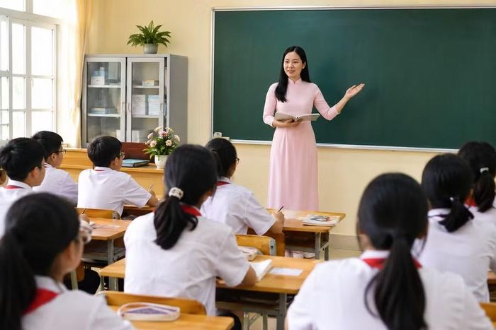 Bộ GD&ĐT đề xuất truy lĩnh lương cho giáo viên bị "đánh tụt" hạng. Ảnh minh họa: ChatGPT