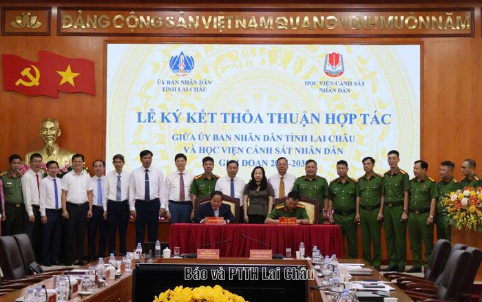 UBND tỉnh Lai Châu và Học viện Cảnh sát nhân dân ký kết thỏa thuận hợp tác giai đoạn 2026–2030.
