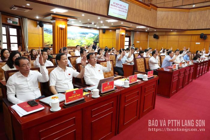 Các đại biểu biểu quyết thông qua nghị quyết tại kỳ họp