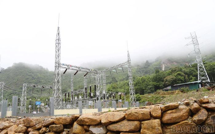 Trạm biến áp 110 kV của Nhà máy Thủy điện Nậm Khóa 1-2 đáp ứng yêu cầu đấu nối với hệ thống điện quốc gia.