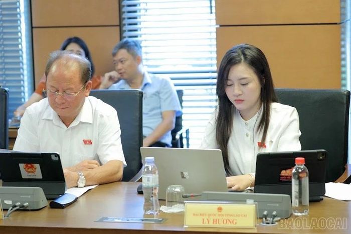 Đại biểu Quốc hội tỉnh Lào Cai tại phiên thảo luận.