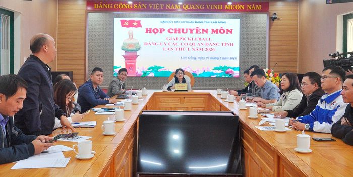 Cuộc họp chuyên môn công bố điều lệ, nội dung thi đấu Giải Pickleball Đảng ủy Các cơ quan Đảng tỉnh Lâm Đồng lân thứ I, năm 2026