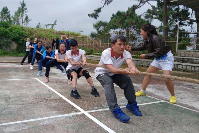 Hội thao diễn ra với tinh thần đoàn kết giữa những người làm công tác tuyên giáo và dân vận