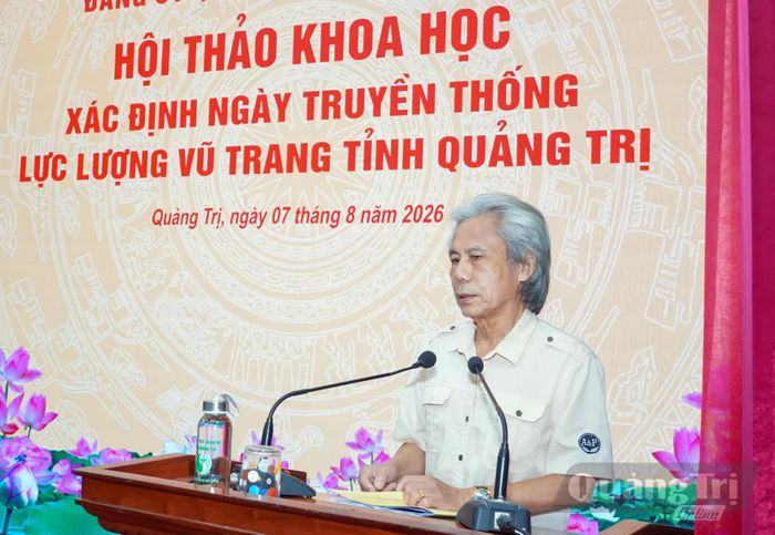 Đại biểu tham luận tại hội thảo - Ảnh: N.H