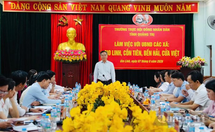Đồng chí Nguyễn Đăng Quang, Phó Bí thư Tỉnh ủy, Chủ tịch HĐND tỉnh phát biểu kết luận tại buổi làm việc  - Ảnh: Mỹ Nhị
