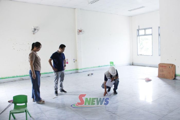 Kiểm tra chất lượng hạng mục công trình tại Trường Mầm non Chiềng Ngần.