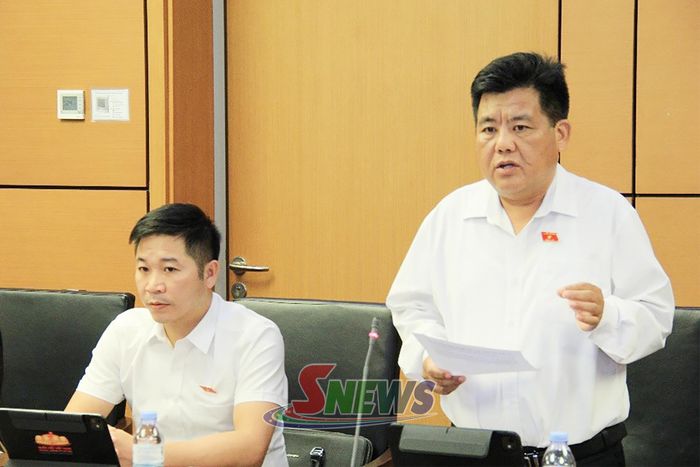 Đại biểu Tráng A Tếnh phát biểu