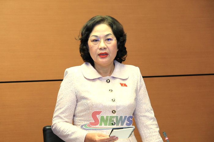 Phó Chủ tịch Quốc hội Nguyễn Thị Hồng phát biểu.