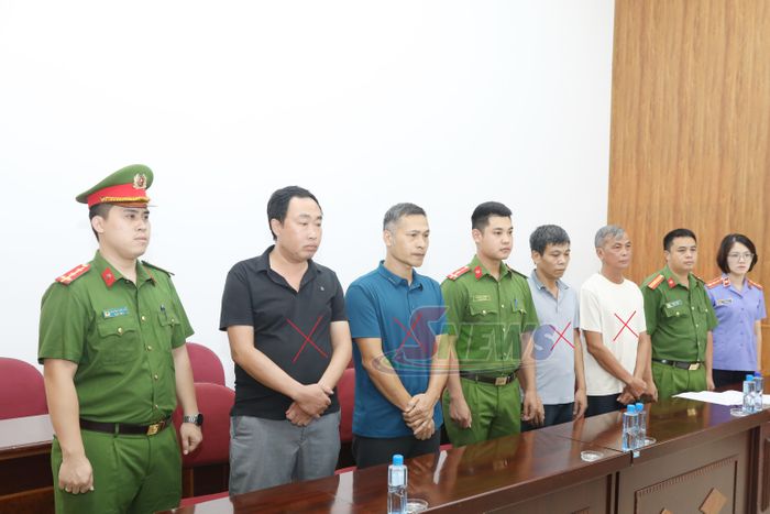 Các bị can trong vụ án (dấu X)
