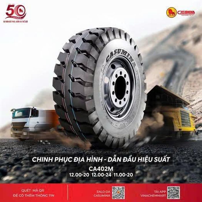 Sản phẩm lốp xe của CASUMINA phục vụ thị trường trong nước và xuất khẩu