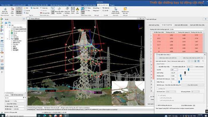 Dữ liệu sau khi bay Lidar được đưa vào phần mềm biến dữ liệu thành nền tảng cho mọi quyết định kỹ thuật