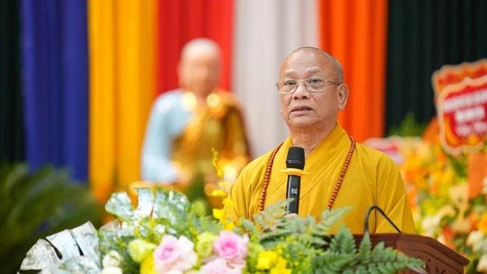 Hòa thượng Thích Quảng Hà phát biểu chỉ đạo