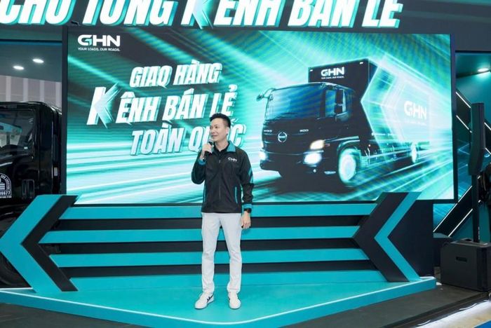 Ông Lương Duy Hoài - Tổng Giám đốc Giao Hàng Nặng phát biểu tại sự kiện