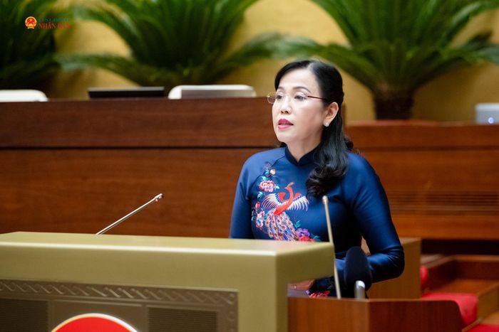 Chủ nhiệm Ủy ban Khoa học, Công nghệ và Môi trường Nguyễn Thanh Hải trình bày Báo cáo thẩm tra dự án Luật. Ảnh: Phạm Thắng