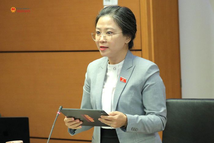 ĐBQH Nguyễn Thanh Ngân (Khánh Hòa) phát biểu