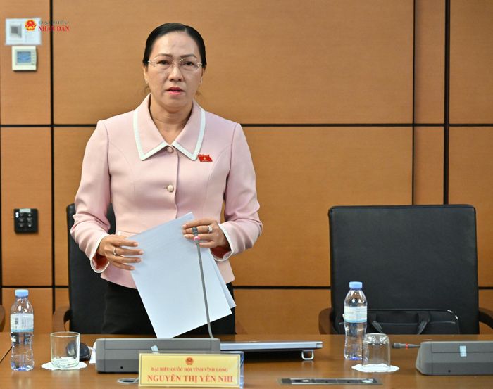 ĐBQH Nguyễn Thị Yến Nhi (Vĩnh Long) phát biểu