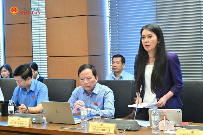 ĐBQH Đoàn Thu Hà (Lạng Sơn) phát biểu