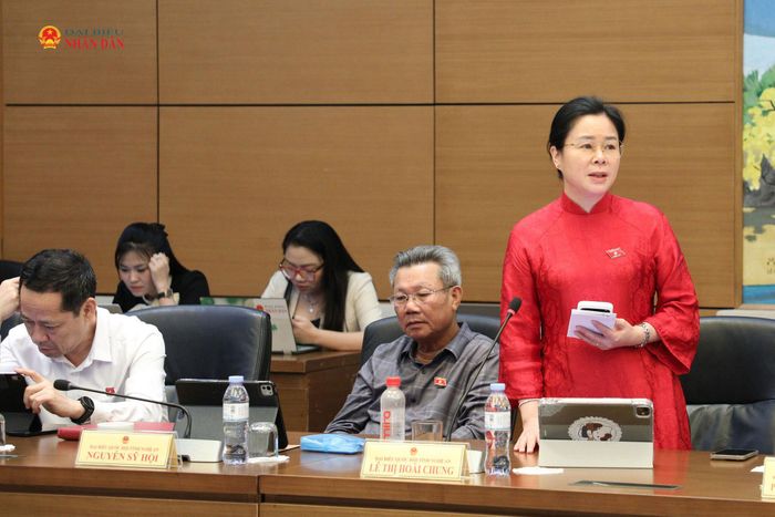 Đại biểu Lê Thị Hoài Chung (Nghệ An) phát biểu