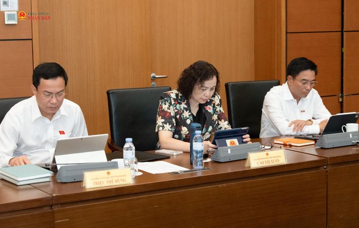Các ĐBQH tham dự phiên thảo luận. Ảnh: Lâm Hiển