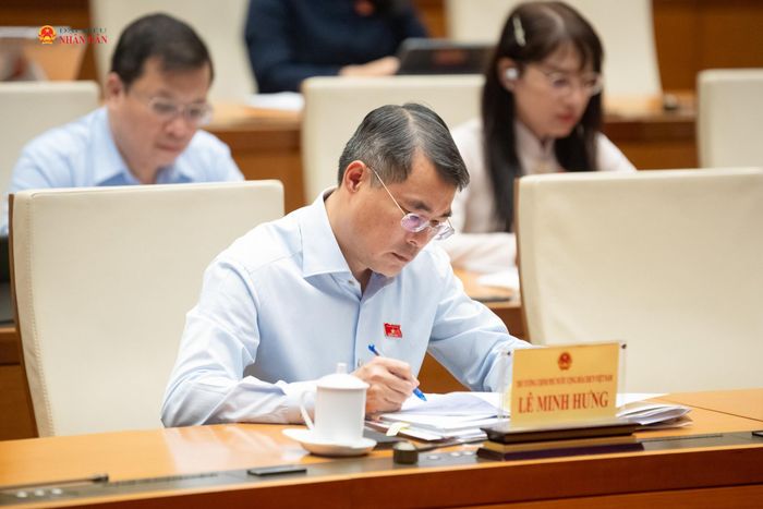 Thủ tướng Lê Minh Hưng dự phiên họp. Ảnh: Phạm Thắng