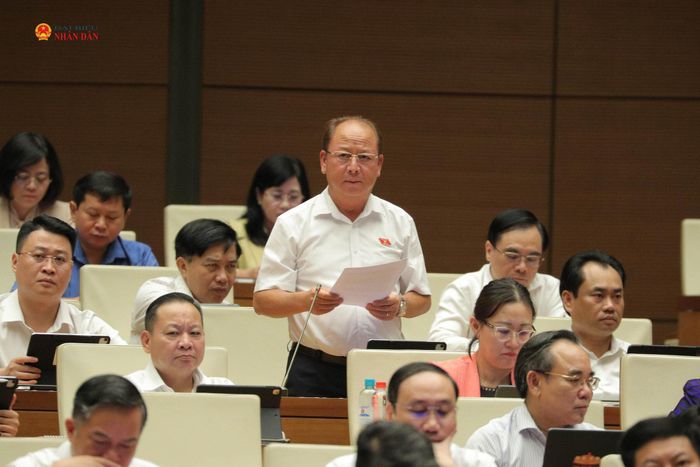 ĐBQH Sùng A Lềnh (Lào Cai) phát biểu. Ảnh: Hồ Long