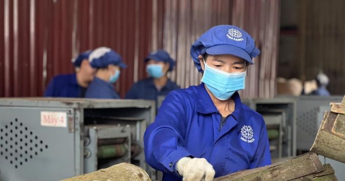 Công nhân làm việc tại nhà máy của Vinasamex tại Yên Bái.