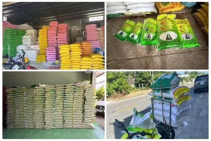 Gạo ST25 bị đóng gói bao bì giả nhãn hiệu.