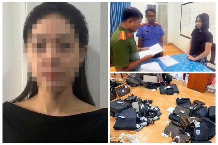 Các đối tượng và tang vật trong vụ án "Xâm phạm quyền sở hữu công nghiệp" ở đặc khu Phú Quốc, tỉnh An Giang.