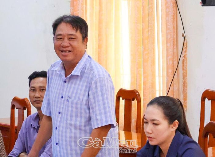  Ông Tô Công Bằng, Chủ tịch UBND xã Tam Giang, phát biểu tại buổi giám sát về quá trình thực hiện các Chương trình MTQG tại địa phương.