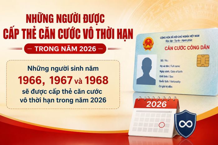 Những người được cấp thẻ căn cước vô thời hạn trong năm 2026. Ảnh minh họa.