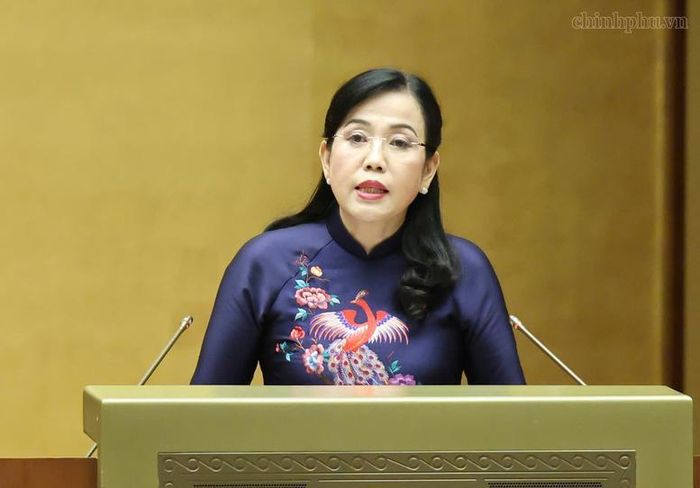 Chủ nhiệm Ủy ban Khoa học, Công nghệ và Môi trường Nguyễn Thanh Hải trình bày báo cáo thẩm tra dự án Luật - Ảnh: VGP/Nhật Bắc.