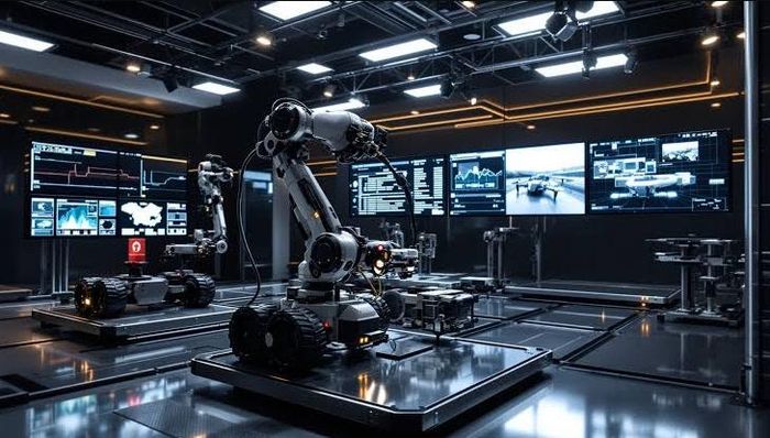 Hệ thống điều khiển tích hợp Robot Operating System, cho phép phối hợp giữa điều hướng, nhận diện hình ảnh và điều khiển cánh tay robot để thực hiện quy trình khép kín