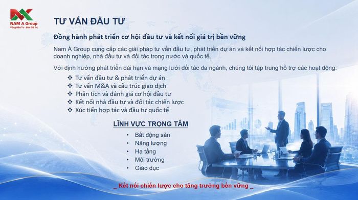 Những lĩnh vực trọng tâm Công ty Nam Á Group đang triển khai thực hiện.